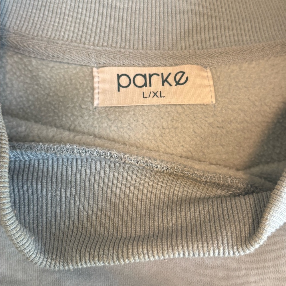 Parke mock neck sweatshirt in blue - Picture 5 of 5